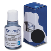 stempelfarbe schwarz 50ml coloris